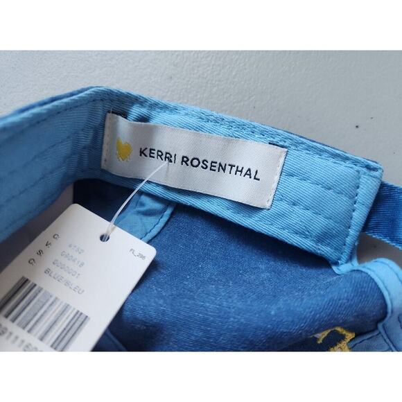 NWT Kerri Rosenthal LA Paradise Embroidered Baseball Cap One Size Blue - Picture 9 of 11